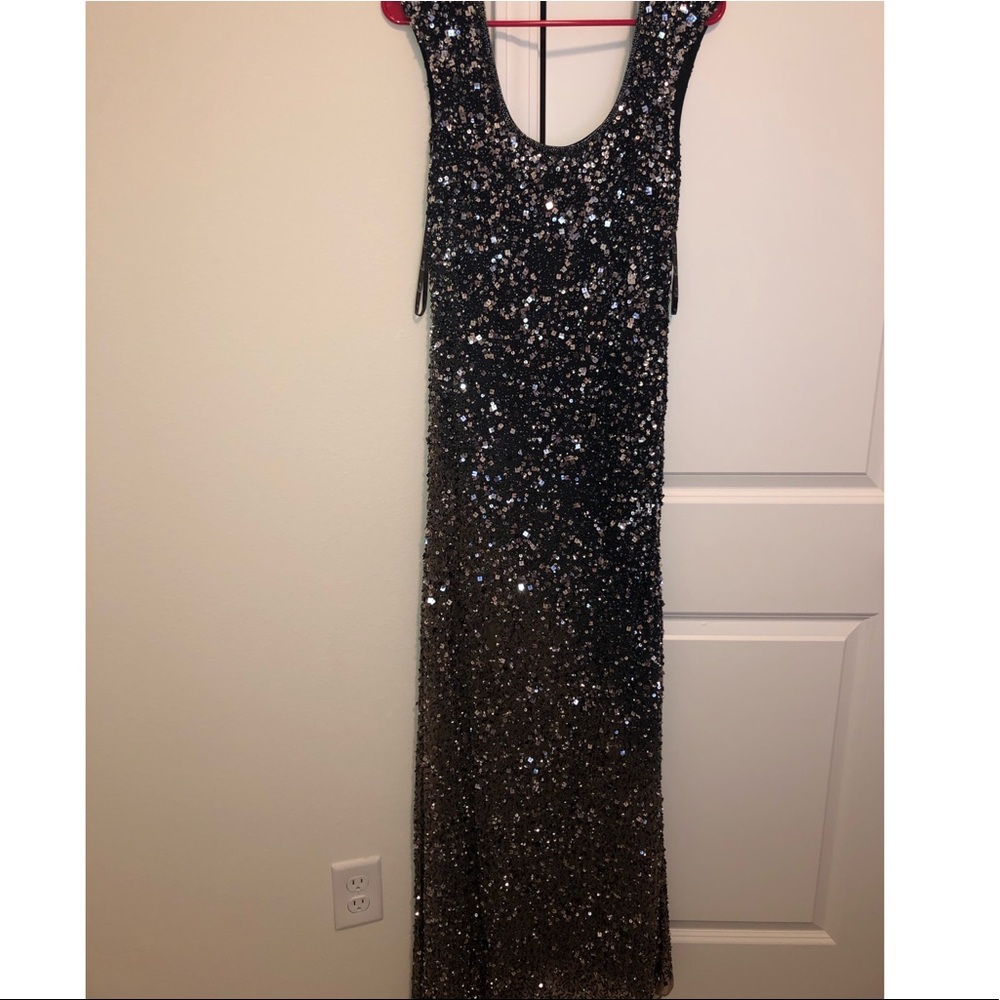 Camille lavie black sequin sleeveless dress